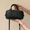 Bolso Boston de Bowling Nuevo de Moda de Alta Calidad para Mujer, Bolso Almohada Retro de Gran Capacidad, Bolso Cruzado de Cuero Genuino