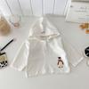 Dianxi 2026 Otoño Nuevo Conjunto de Mameluco con Tirantes de Raya Verticales Conjunto de Dos Piezas con Sudadera con Capucha y Pantalones de Mameluco para Bebé