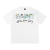 Camiseta de Manga Corta para Hombre con Estampado Hip-Hop de Calle Americana Cruzada Saint Michael Cho Marca de Moda Dropshipping