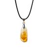 Amazon Cristal Natural Diente Colgante Cristal Piedra Original Amatista Citrino Colgante Irregular Collar Joyería de Piedra para Mujer