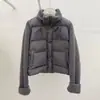 Chaqueta de Punto Patchwork Estilo Coreano Ligera de Algodón Rellena con Costillas Manga Larga Falsa de Dos Piezas Abrigo de Algodón Ropa de Abrigo Petite para Mujer Invierno