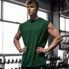 Chaleco Deportivo Cruzado para Hombres, Holgado, de Secado Rápido, Transpirable, sin Mangas, Camiseta para Entrenamiento Muscular, Chaleco Liso