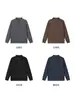 [Personalización Profesional] Sudadera Básica para Hombre Estilo Old Money con Media Cremallera, Forro Polar, Doble Cara, Sudadera de Otoño con Cuello Redondo y Manga Larga