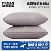Par de Almohadas de Hotel de Plumas y Terciopelo con Núcleo de Alta Resiliencia Almohada Individual para Adultos para el Hogar Ayuda para Dormir Núcleo de Almohada