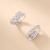 Aretes de cruz con forma de serpiente incrustados con diamantes de plata esterlina 925 para mujer, diseño simple de nicho, aretes exquisitos personalizados de moda E0721