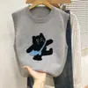 Chaleco de Punto con Cuello en V en Capas para Mujer, Nuevo de Otoño e Invierno 2025, Chaleco Corto de Punto Holgado para Vestir