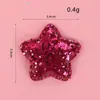 Fofo fresco desenho animado glitter estrela de cinco pontas coração adesivos de tecido acessórios presilha infantil corda de cabelo acessórios decorativos para roupas