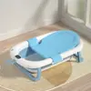 Bañera para Bebé con Sensor de Temperatura para Uso en Casa, Plegable y Adecuada para Sentarse y Acostarse, Tina de Baño Infantil Ampliada y Engrosada, Tina para Remojar Bebés