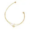 Pulsera Transfronteriza Europea y Americana de Amazon con 26 Letras Moda Simple Colgante Redondo Joyería en Capas Elegante Accesorio Versátil
