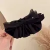 Elegante Pinza de Banana con Lazo, Pinza Versátil Estilo Falda de Satén para Cola de Caballo Alta, Accesorio para el Cabello de Alta Gama