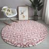Goma para el pelo de seda teñida tie-dye Alfombra redonda para sala de estar Manta para mesita de noche de dormitorio Cesta colgante Silla de computadora Felpudo para el suelo Tocador Vestidor Felpudo para el pie