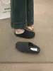 Primer Encuentro Temporada Retro Gris Lana Birkenstock Zapatos Mujer Otoño/Invierno Ropa Exterior 2026 Nuevo Sin Cordones Persona Perezosa Plus Terciopelo Medio Abiertos Zapatos