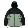 Chaqueta de Montañismo Impermeable Cortavientos Forro Cálido Capucha Desmontable Tres en Uno Chaqueta de Invierno Abrigo Primavera Otoño Fácil de Limpiar