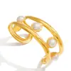 Pulseira Jieding em Aço Titânio Ouro 18K Versátil Acessível Luxo Moda Joia Galvanizada Pulseira Joias Simples de Aço Inoxidável Europeias e Americanas