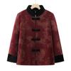 Ropa de invierno para mujeres de mediana edad y mayores, chaqueta acolchada de algodón, chaqueta acolchada de algodón con forro polar para abuela, madre de 80 años y anciana, traje Tang, ropa de algodón