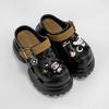 Novo Kulomi Yugui Cachorro Altura 10cm Moda Combina com Tudo Sapatos Baotou Cave Roupas de Exterior Femininas Sola Grossa Chinelos Antiderrapantes