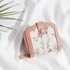 Monedero Personalizado con Diseño Floral de PU, Estilo Fresco y Dulce, Portatarjetas Integrado, Estilo de Cierre Corto para Estudiantes, Versión para Mujeres