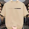 Camiseta Casual de Manga Corta para Hombre "Mirando al Futuro" 180g con Estampado de Patrones, Transfronteriza, Verano, Envío