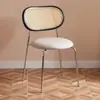 Silla tejida de mimbre sintético usada estilo chairins silla simple para casa de huéspedes apartamento pequeño silla de comedor silla de balcón respaldo asiento