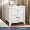 Mesa de Cabeceira de Madeira Maciça Estilo Chinês Não Requer Montagem Cabeceira Quarto Casa Simples Moderna Com Fechadura Armário de Armazenamento para Quarto de Aluguel