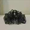 Pinza para el Cabello de Flor de Malla Estilo Coreano para Mujer, Pinza Giratoria de Alta Gama para Moño en la Parte Trasera de la Cabeza, Pinza de Tiburón para Peinado Semirecogido, Pinza Vertical