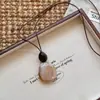 Nuevo Collar Colgante Largo Corazón Color Café Estilo Chino Cadena de Suéter Estilo Antiguo Zen Retro Cordón Accesorios Decorativos para el Cuello