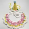 Bufanda de Punto para Gatitos y Cachorros, Babero Lindo para Niña, Collar Bufanda Decorativo para Mascotas Gato, Mayoreo