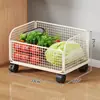 Prateleira de Armazenamento de Cozinha Carrinho Pequeno Doméstico Estante Sala de Estar Armazenamento de Chão Cesta Doméstica para Legumes Lanches Frutas