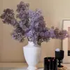 Flores Artificiais de Pinheiro Roxas de Alta Qualidade e Plantas Verdes para Sala de Estar Decoração Realista, Decoração de Casamento, Uso Externo