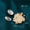 Cultura Tradicional China Herencia Canción Brocado Hecho a Mano DIY Base de Aleación Doble Cubierta Calabaza de Caramelo Forma de Corazón Colgante de Espejo Accesorios de Joyería
