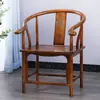 Cadeira Mestra de Madeira Maciça Cadeira Redonda Conjunto de Três Peças Cadeira com Encosto Cadeira de Grande Tutor Chinês Doméstica Cadeira de Jantar Chá de Restaurante Cadeira Chapéu Oficial