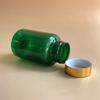 Botella de Producto de Salud para Mascotas Personalizado Spot Botella de Muestra para Mascotas Botella de Plástico Verde Botella Secundaria Sólida Botella Sellada de Boca Ancha