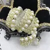 Accesorios de Borde de Encaje con Perlas Estilo Chanel, Tela de Cuello de Perlas, Tira Decorativa para Cuello de Ropa con Borde de Encaje
