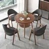 Juego de mesa y sillas de recepción y negociación de estilo minimalista nórdico para tiendas de té de leche y cafeterías, apartamentos y bed & breakfasts, mesa de comedor, mesa redonda pequeña para balcón