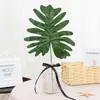 Hoja de Monstera Deliciosa de simulación de una sola pieza, hoja verde, hoja falsa de un solo tallo, hoja de plástico estilo nórdico, decoración de globo de Monstera