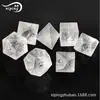 Juego de 7 Dados Dungeons and Dragons Dndrpg Dados de Cristal Blanco Roto Hielo Dados de Cristal para Juego de Mesa
