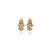 Venta directa de fábrica chapado en cobre puro oro de 14 quilates mini circonita colgante pequeño estilo Hong Kong pulsera pendientes accesorios para joyería DIY