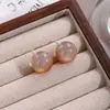 Agulha de prata Elegante Luz Luxo Pequenos Brincos de Pérolas Geométricas Retro Olho de Gato Flor Arco Brincos de Pérolas Suaves