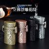 Estuche de cigarrillos de metal vintage para hombre, diseño de gánster con baño de sangre, resistente al agua, paquete de 20, personalidad al por mayor