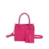 Bolsa de ombro e transversal feminina estilo coreano, simples, com relevo, feltro, leve, nova 2023, conjunto de duas peças para mulheres