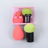 Creativo Lindo Bola Molienda Calabaza Gotas de Agua Forma Especial Huevo de Belleza Set Doble Uso Seco y Húmedo Huevo de Maquillaje Color Herramienta de Maquillaje Belleza