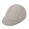 Sombrero de sol verano transpirable boina gorra con visera de malla hueca color sólido gorra boina protección solar hombres y mujeres gorra de malla