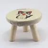 Taburete pequeño publicitario con logo personalizado, impresión de taburete para zapatos de madera maciza, taburete de sofá de tela, taburete bajo, regalos corporativos
