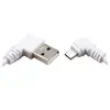 Cable de carga y datos universal con puerto Android de doble codo, microUSB en ángulo recto, altavoz Amazon, cableado de enchufe de pared