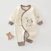 Mameluco de Mariposa para Bebé Recién Nacido, Mameluco con Cierre de Lazo Estilo Monje para Recién Nacidos de Primavera y Otoño Cuatro Estaciones, Conjunto de Una Pieza Protector de Barriga para Bebés Niños