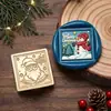 Nuevos sellos de lacre de la serie navideña con diseños de muñeco de nieve, Papá Noel y renos, hechos de latón para decoración de diarios