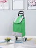 Carrito de Compras Plegable para Comestibles, Hogar, Personas Mayores, Gran Capacidad, Acero Inoxidable, Resistente y Duradero, Plegable