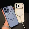 Funda de Teléfono Magnética de Color Sólido tipo Piel de Color Contrastante Adecuada para Apple 17Promax Dos en Uno Iphone16 Antideslizante Diseño Simple