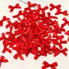 Lazo de Cinta de Satén Rosa Fresco 4*4cm Flor de Lazo de Satén de Poliéster Manualidades DIY Decoración para Coser Ropa