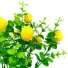 Paquete de eucalipto y limón de siete tenedores de Amazon, simulación de flores, decoración del hogar, adornos de plantas verdes, accesorios de fotografía